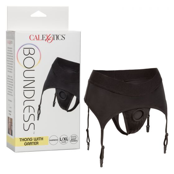 Boundless Thong w/ Garter L/XL Calexotics