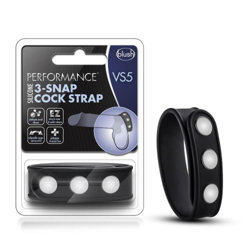 Performance VS5 Silicone 3-Snap Cock Str Blush Novelties dba Vee International In