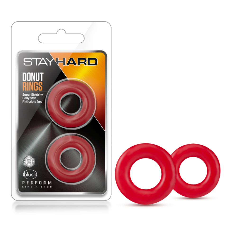 Stay Hard Donut Rings - Red Blush Novelties dba Vee International In