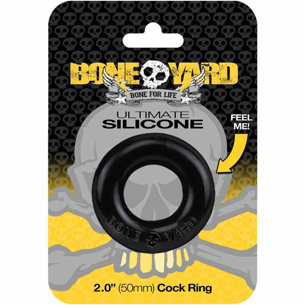 BoneYard Ultimate Silicone CockRing -Blk C1R Channel 1 Releasing