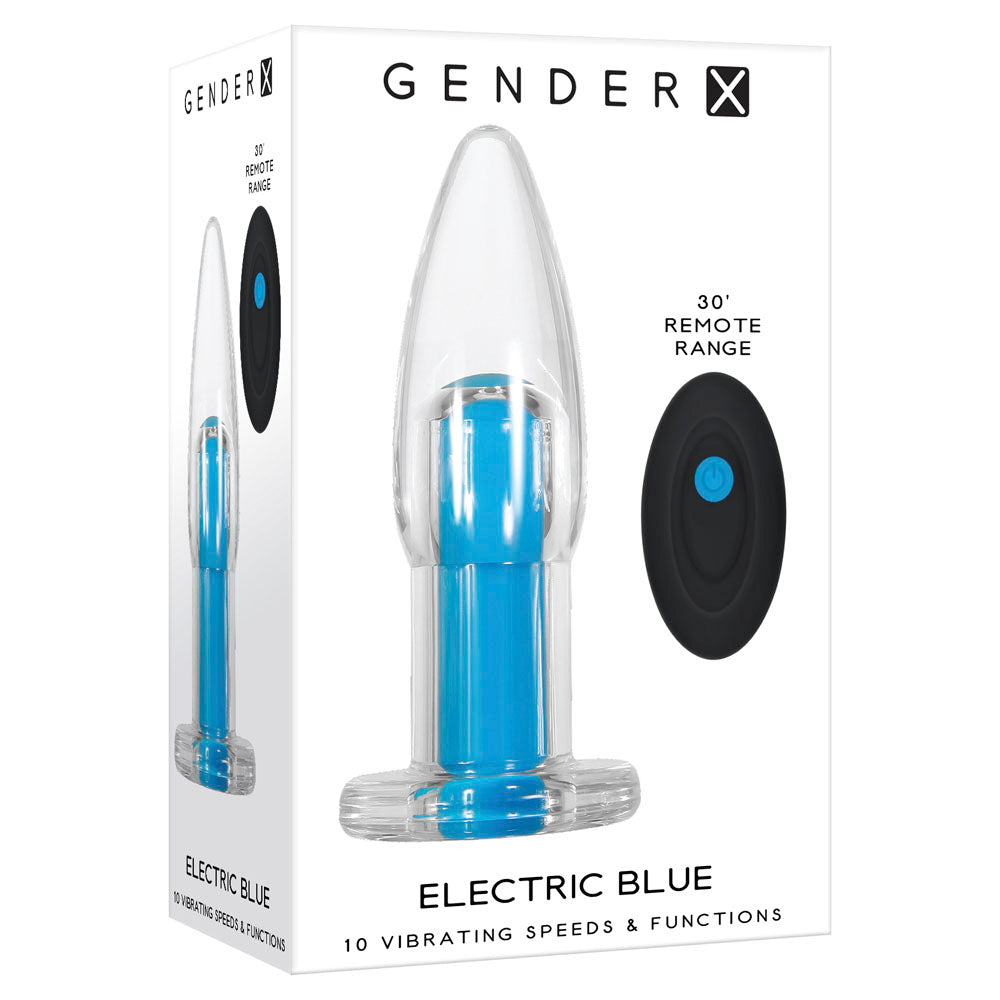 Gender-X Electric Blue Vibrating Plug *