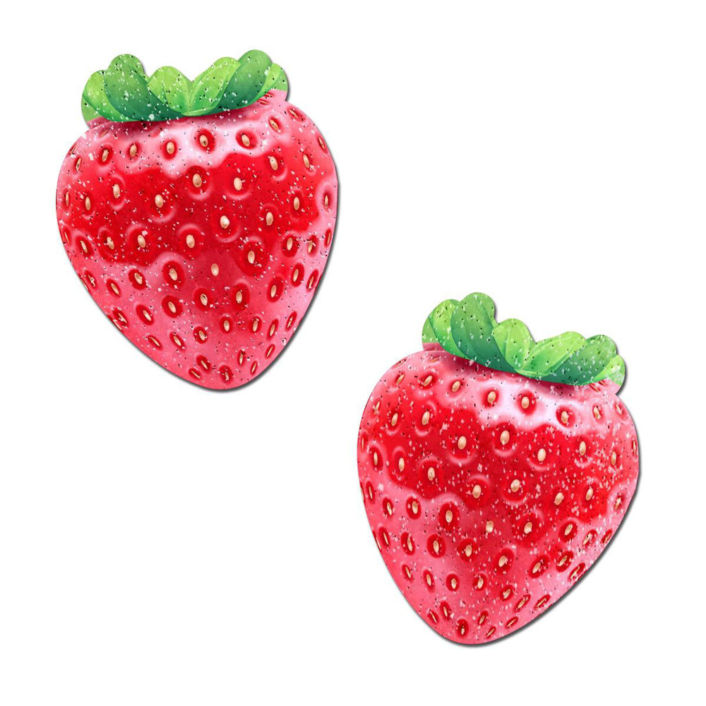 Strawberry: Sparkly Red & Juicy Berry Nipple Pasties Pastease Pasties