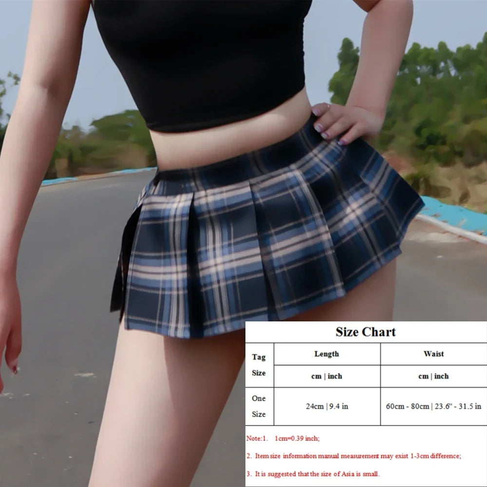 Ultrashort Plaid Schoolgirl Mini Skirt