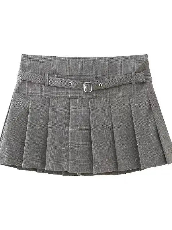 Sexy High-Waist Pleated Mini Skirt