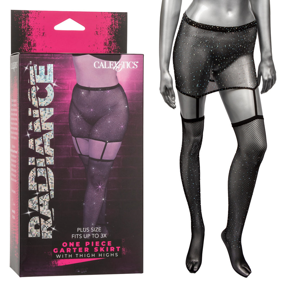 1pc Garter Skirt w Thigh Highs - Plus * Calexotics