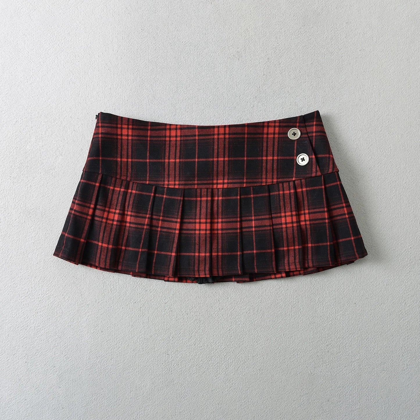 Vintage Plaid Mini Skirt – Preppy Y2K Style, Pleated & Flirty