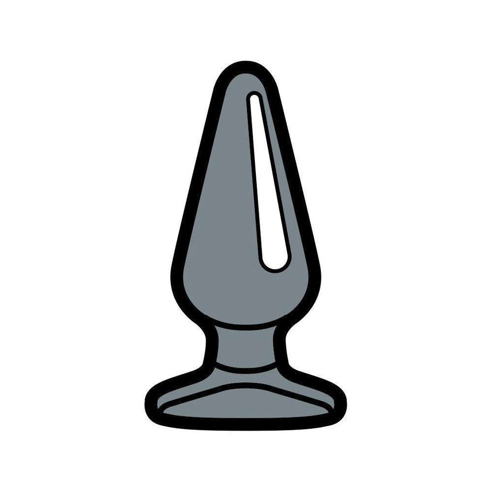 Enamel Pin: Butt Plug - Grey * Wood Rocket LLC