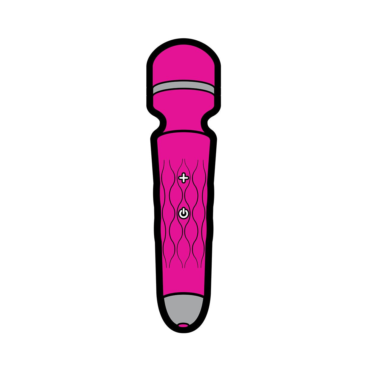 Enamel Pin: Pink Mini Wand Massager * Wood Rocket LLC