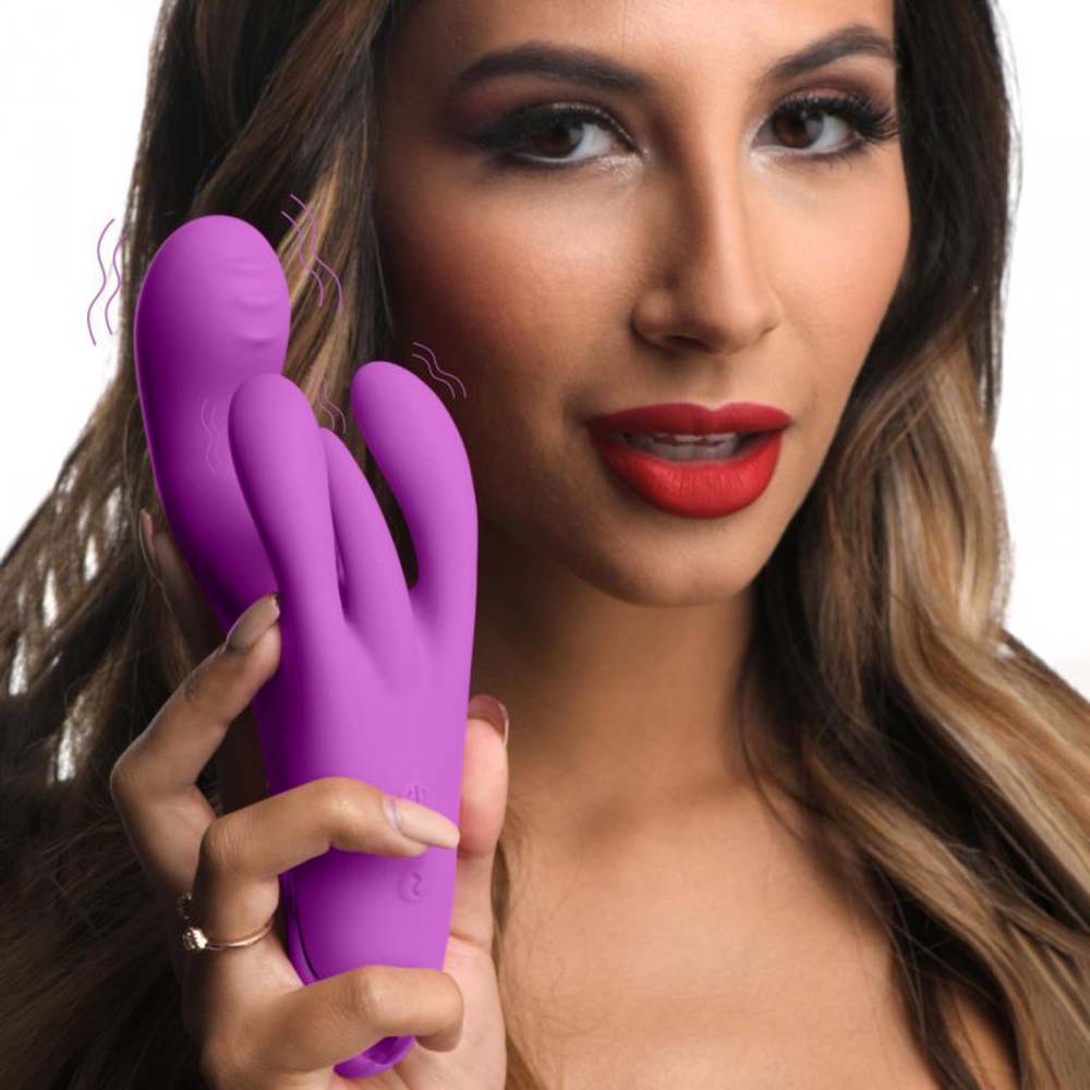 Triple Rabbit Vibrator - Purple  * XR LLC