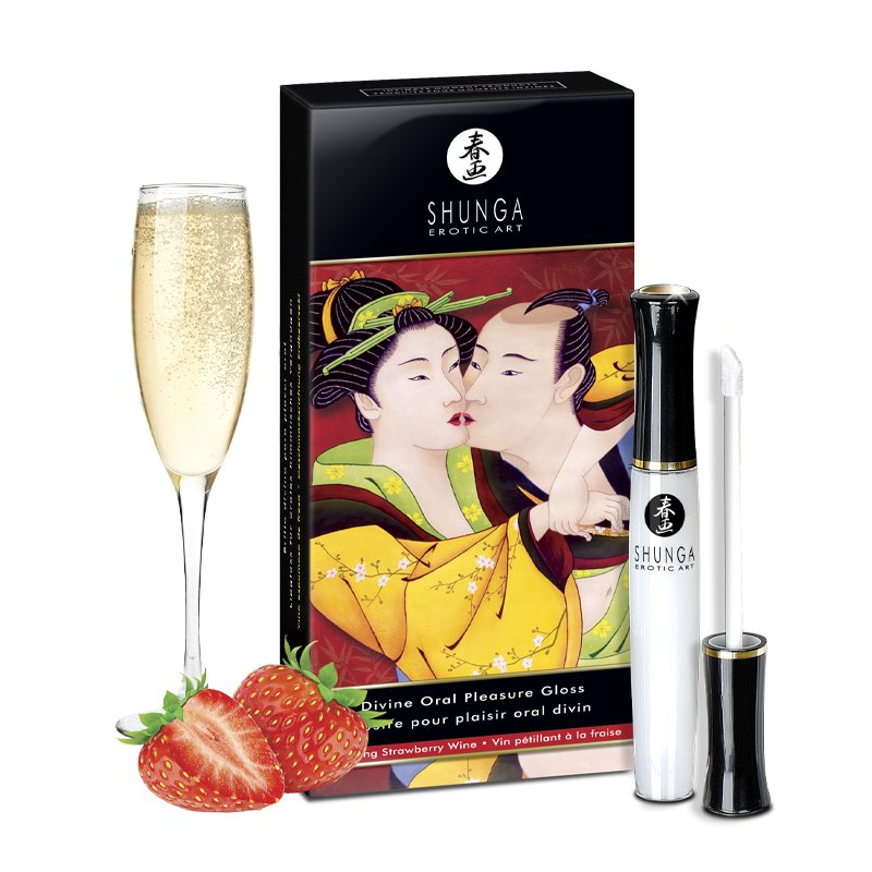 Divine Oral Pleasure Lipgloss - Sparkling Strawberry Wine Shunga