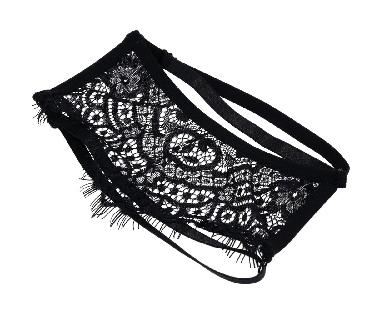 Veiled Vision Lace Blindfold - Black