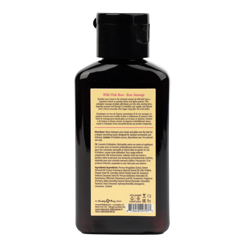 Hemp Seed at Night Massage Oil Aphrodisiac Collection Wild Pink Rose 2oz / 60ml