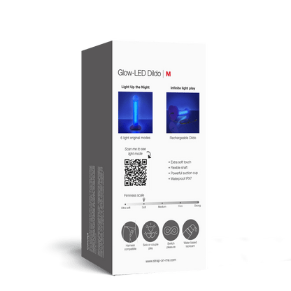 GLOW-LED DILDO PURPLE - M