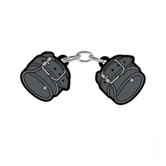 Enamel Pin: Large Leather Handcuffs