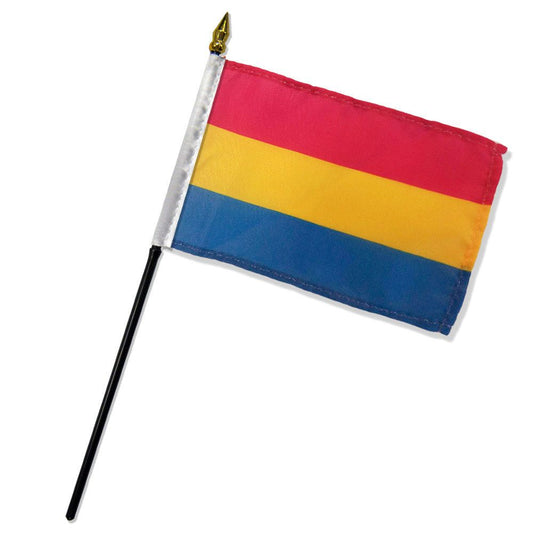 Pansexual 4"x 6" Stick Flag Flags Importer
