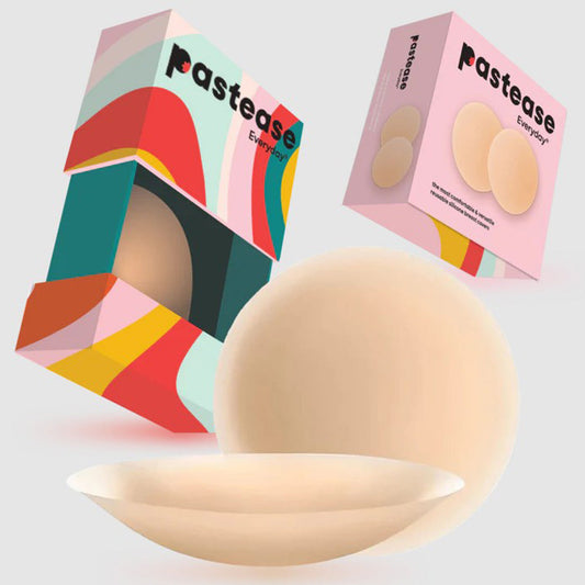 Pastease Everyday® Silicone Reusable Adhesive Nipple Covers w Travel Box - Sand - Small (A-C cups) Pastease Pasties
