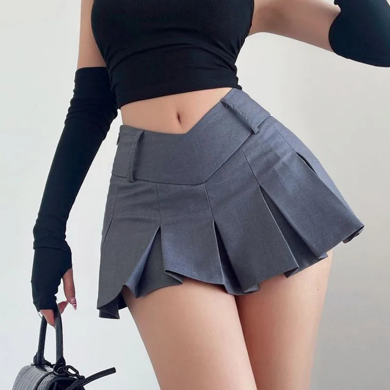 Harajuku Hottie Preppy Pulse High Waist A-Line Sexy Mini Skirt