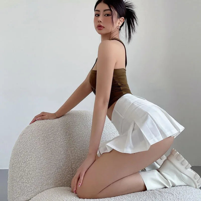 Harajuku Hottie Preppy Pulse High Waist A-Line Sexy Mini Skirt