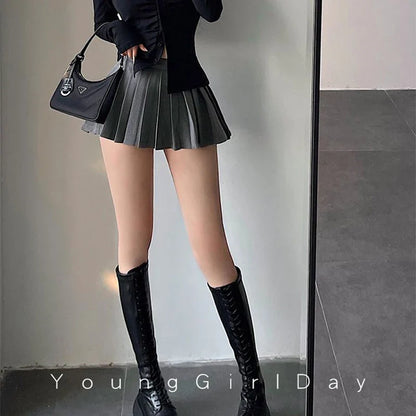 Ultra Mini Pleated Skirt with Built-In Shorts – High Waist Schoolgirl Aesthetic