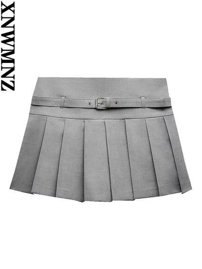 Sexy High-Waist Pleated Mini Skirt
