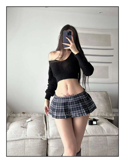 Seductive Schoolgirl Pleated Skirt