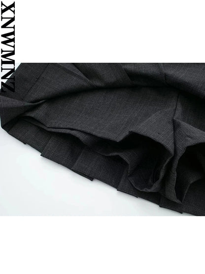 Sexy High-Waist Pleated Mini Skirt