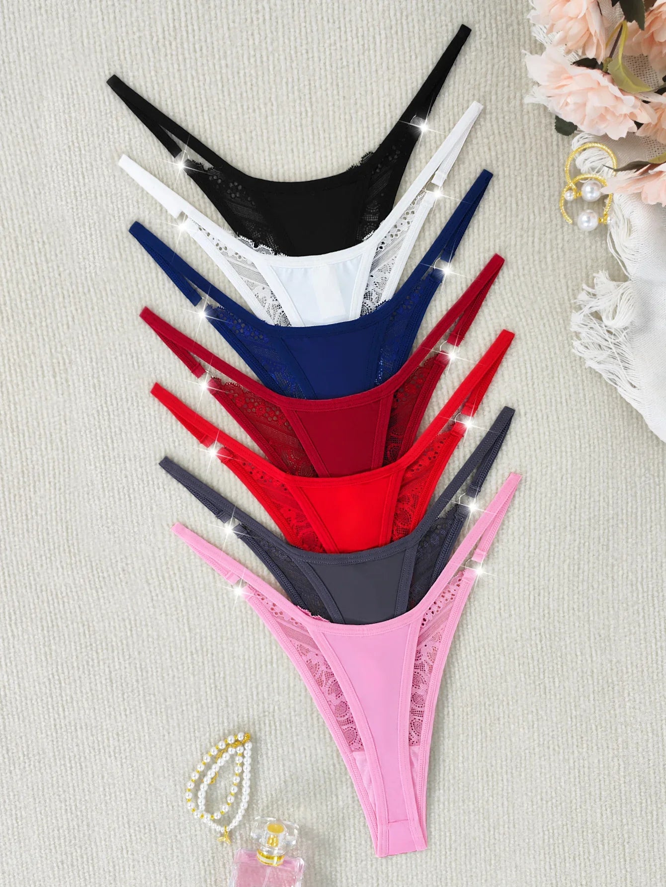 7-Piece Sexy Thong Set – Low-Rise G-Strings for Ultimate Comfort