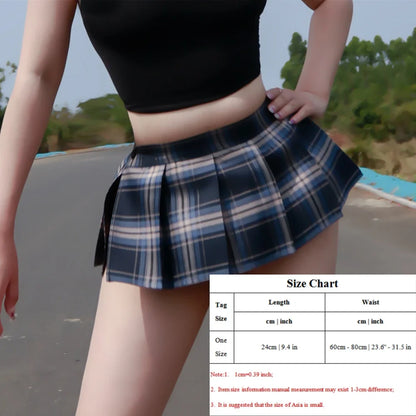 Ultrashort Plaid Schoolgirl Mini Skirt