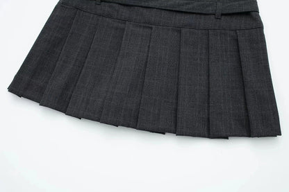 Sexy High-Waist Pleated Mini Skirt