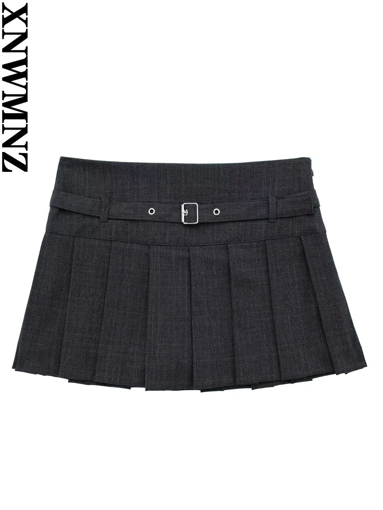 Sexy High-Waist Pleated Mini Skirt