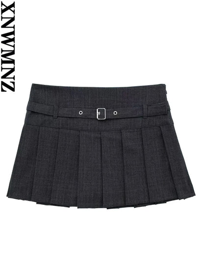 Sexy High-Waist Pleated Mini Skirt