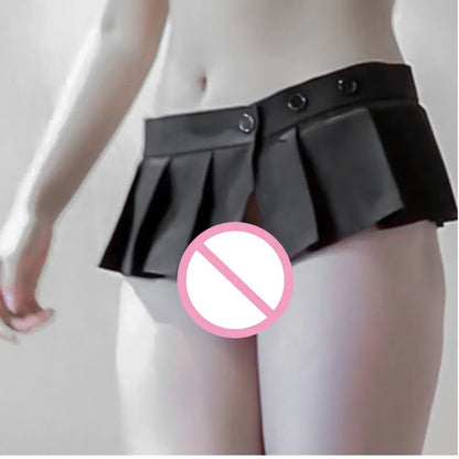 Pleat Temptation Tease Mini Skirt