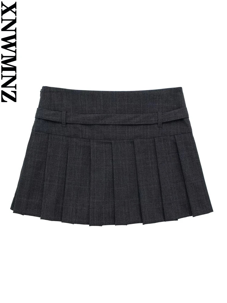 Sexy High-Waist Pleated Mini Skirt