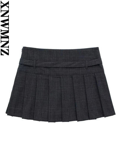 Sexy High-Waist Pleated Mini Skirt