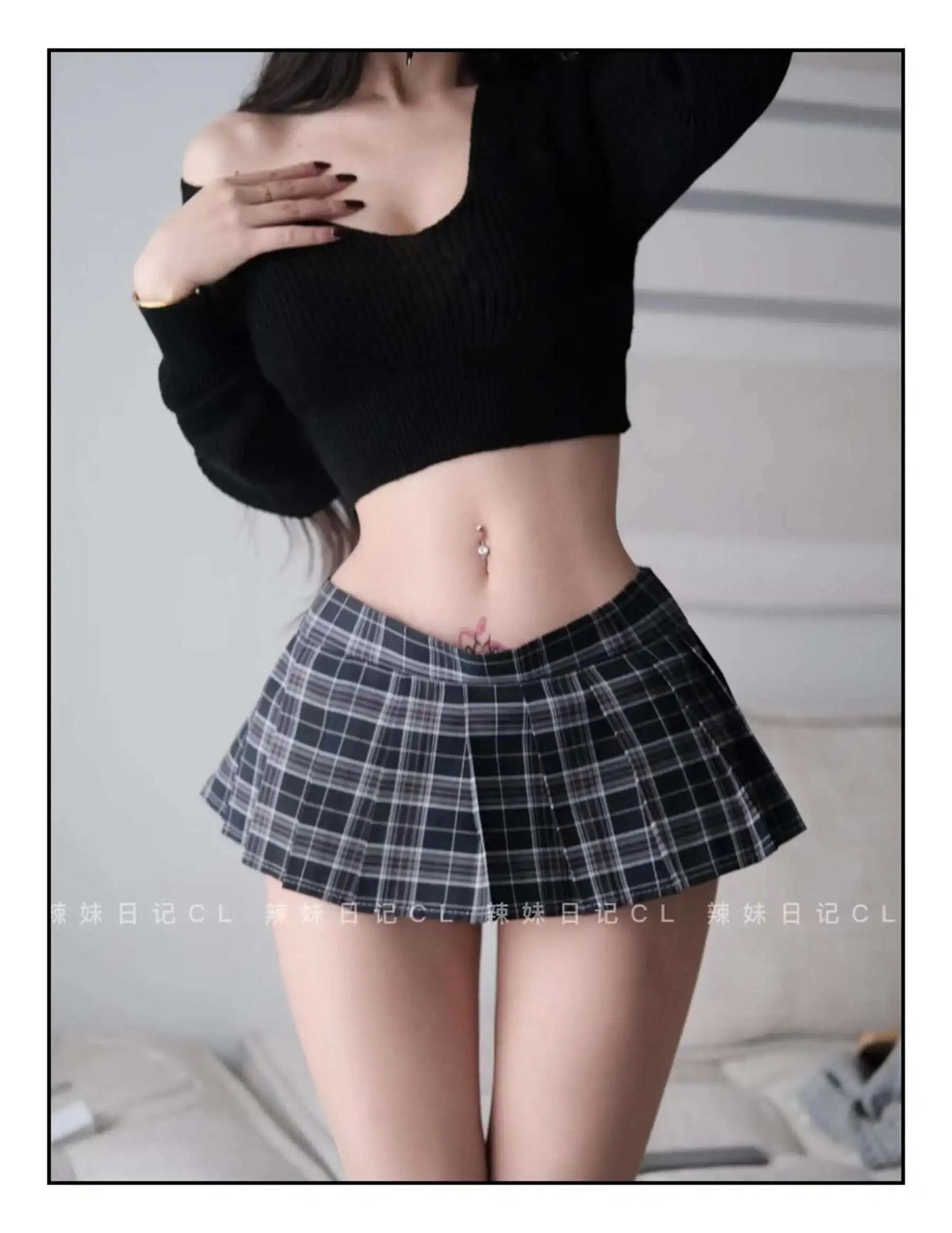 Seductive Schoolgirl Pleated Skirt
