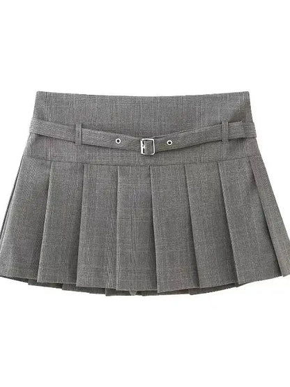 Sexy High-Waist Pleated Mini Skirt