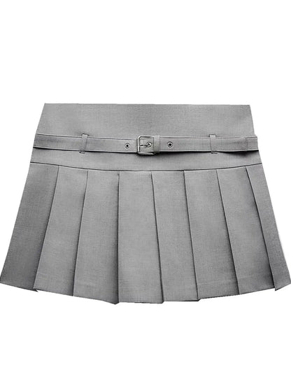 Sexy High-Waist Pleated Mini Skirt