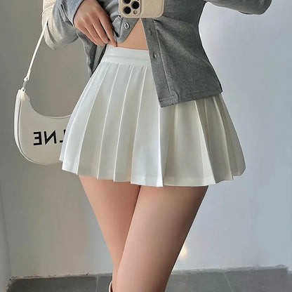 Ultra Mini Pleated Skirt with Built-In Shorts – High Waist Schoolgirl Aesthetic