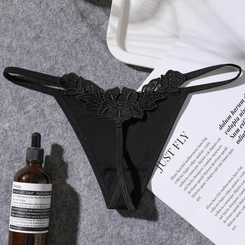 Floral Lace Temptation Thong – Ultra-Thin & Sexy T-Back