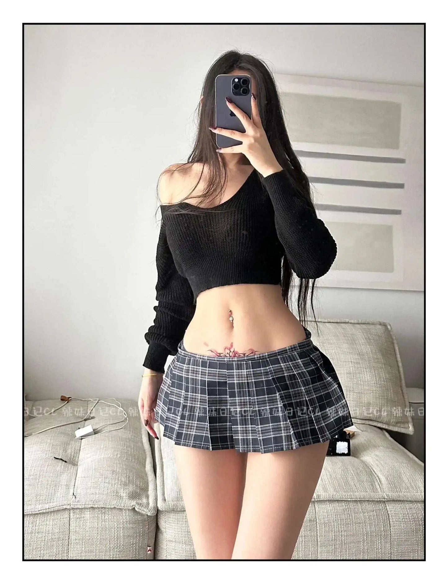 Seductive Schoolgirl Pleated Skirt