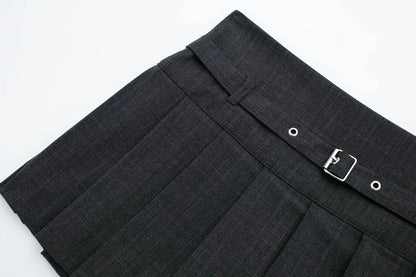 Sexy High-Waist Pleated Mini Skirt