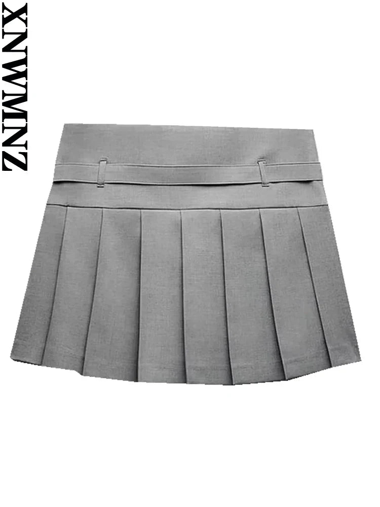 Sexy High-Waist Pleated Mini Skirt