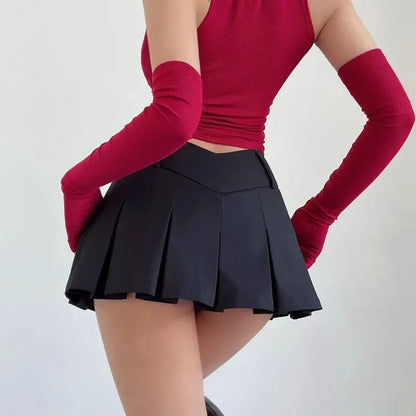 Harajuku Hottie Preppy Pulse High Waist A-Line Sexy Mini Skirt