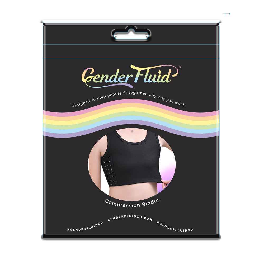 Gender Fluid Chest Binder Black- 2XLarge