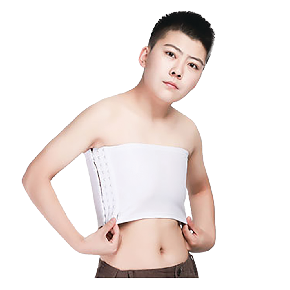 GF Strapless Chest Binder - White Large