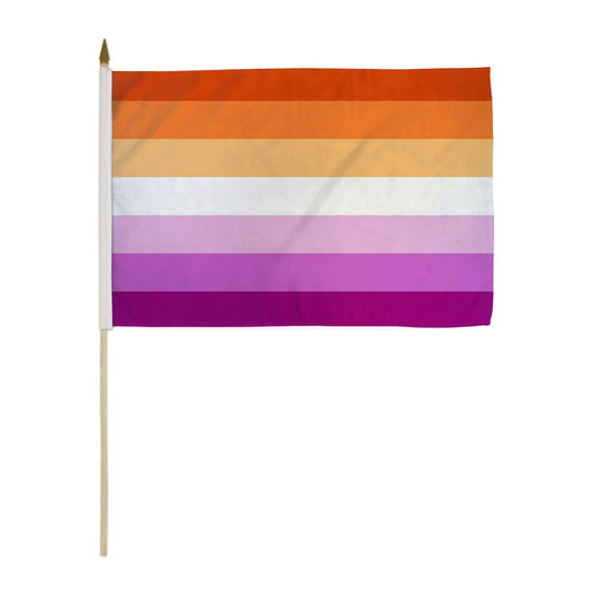 Lesbian Sunset 12" x 18" Stick Flag Flags Importer