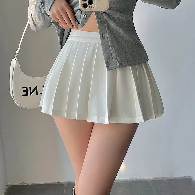 Ultra Mini Pleated Skirt with Built-In Shorts – High Waist Schoolgirl Aesthetic