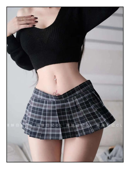 Seductive Schoolgirl Pleated Skirt