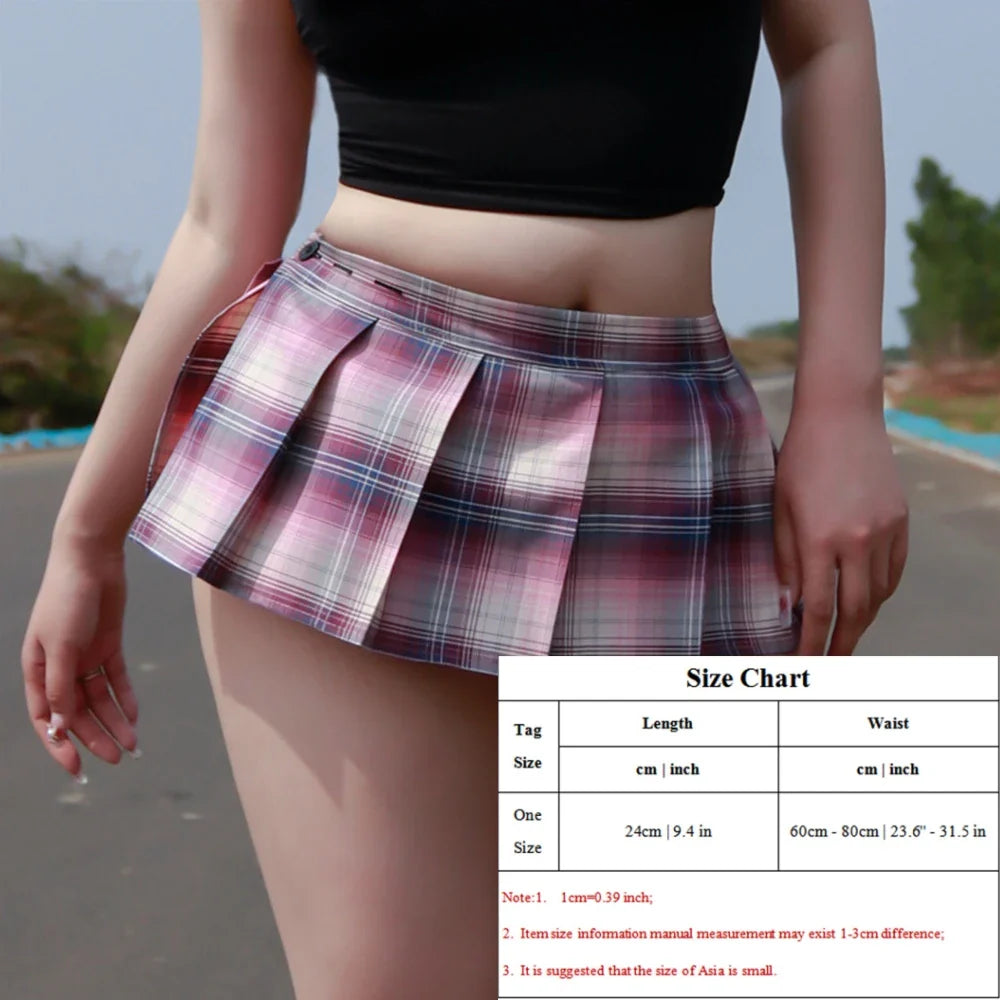 Ultrashort Plaid Schoolgirl Mini Skirt