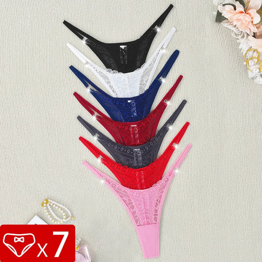7-Piece Sexy Thong Set – Low-Rise G-Strings for Ultimate Comfort